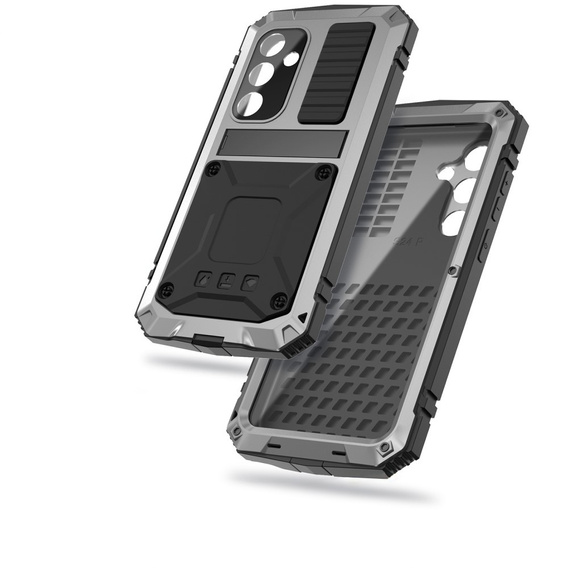 Etui pancerne do Samsung Galaxy S25+ Plus, R-JUST, srebrne