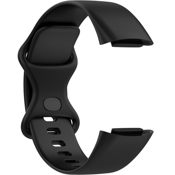 Pasek silikonowy do Fitbit Charge 5, Czarny
