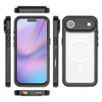 Etui Wodoodporne IP68 do iPhone Air, Redpepper, do MagSafe, przezroczyste z czarną ramką