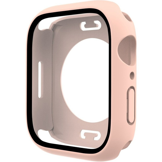 2w1 Etui + Szkło Hartowane do Apple Watch 7/8/9 41MM, Różowe