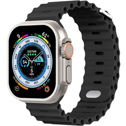 Pasek Silikonowy do Apple Watch 1/2/3/4/5/6/7/8/9/10/11/SE Ultra 1/2/3 42/44/45/46/49mm, Czarny