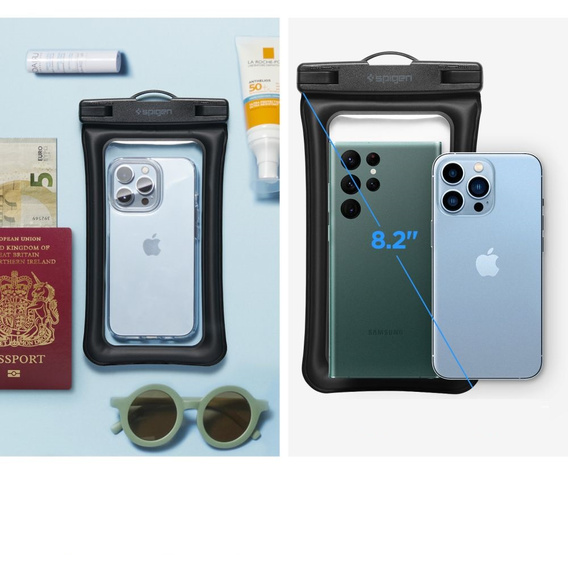 Wodoszczelne i unoszące się na wodzie etui Spigen A610 Universal Waterproof Float Case 2-Pack