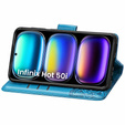 Etui z klapką do Infinix Hot 50i 4G, Butterfly, niebieskie
