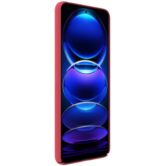 Etui NILLKIN do Xiaomi Redmi Note 12 5G / POCO X5 5G, Obudowa Super Frosted Shield Case, Czerwone
