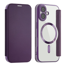 Etui z klapką do iPhone 17, RFID Wallet MagSafe z ochroną aparatu, fioletowe