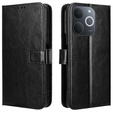 Etui z klapką do Realme Note 70T 4G, Crazy Horse Wallet, czarne