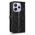 Etui z klapką do Xiaomi Redmi Note 14 4G, Wallet Rhombus, czarne