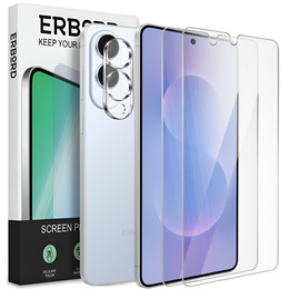 2x Szkło Hartowane do Samsung Galaxy S25 Edge + 1x szkło na aparat, ERBORD 9H Hard Glass, szybka