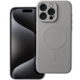 Etui do MagSafe ERBORD Silicone Mag Cover do iPhone 15 Pro, tytanowe szare