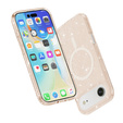 Etui do iPhone Air, do MagSafe, brokatowe, półprzezroczyste złote