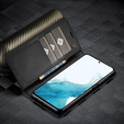 Etui z klapką do Samsung Galaxy A55, Carbon LC.IMEEKE, czarne