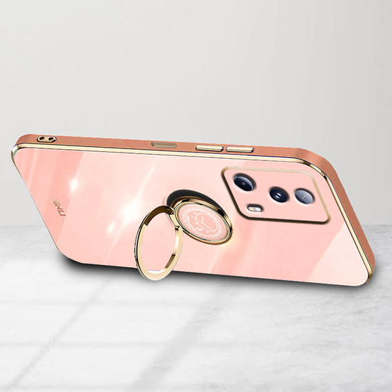 Etui do Xiaomi 13 Lite, Electro Ring, różowe rose gold