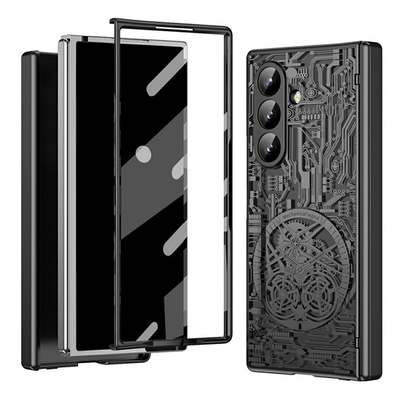 Etui do Samsung Galaxy Z Fold7 5G, Mechanical Legend, czarne