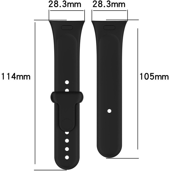 Pasek Silikonowy do Xiaomi Redmi Watch 3, Czarny