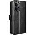 Etui z klapką do Honor 400 5G, Crazy Horse Wallet, czarne