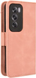Etui z klapką do Oppo Reno 12 Pro, Card Slot, różowe