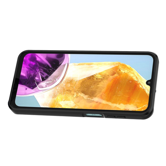 Etui do Samsung Galaxy M15 5G, KickStand Camera Lens, niebieskie