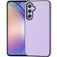 Etui skórzane do Samsung Galaxy A54, Obudowa Lychee leather Case, fioletowe