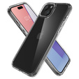 Etui Spigen do iPhone 15, Ultra Hybrid, przezroczyste + Szkło Hartowane 9H