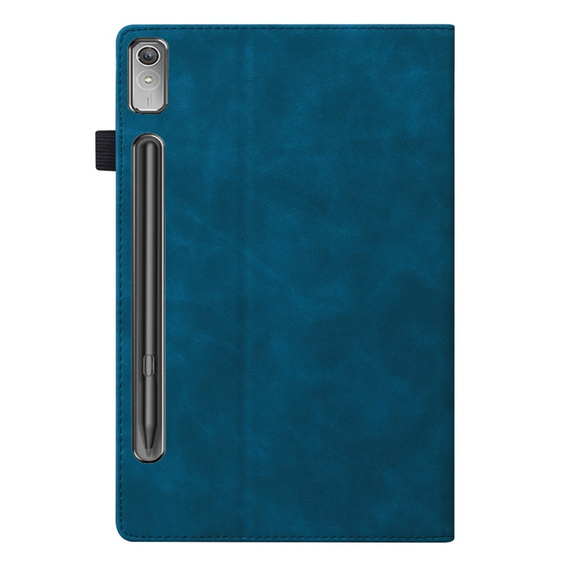 Etui do Lenovo Tab P12, Classic, z miejscem na rysik, niebieskie