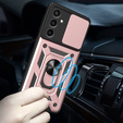 Etui pancerne do Samsung Galaxy S23 FE, CamShield Slide, różowe rose gold