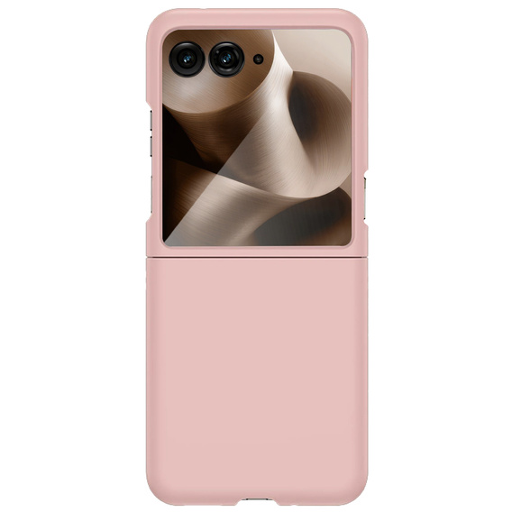 Etui do Motorola Razr 60 Ultra, PC Case, ze szkłem, różowe