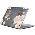 Etui ENKAY HardShell do MacBook Air 13 A2337 M1 A2179 A1932, Złote kwiaty