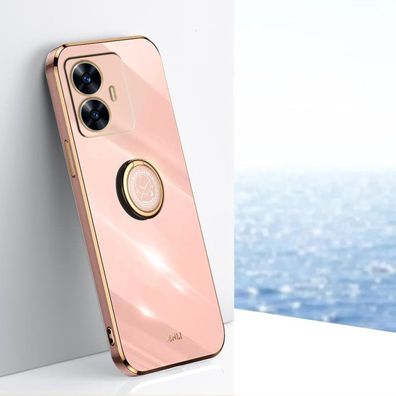 Etui do Realme C55, Electro Ring, różowe rose gold