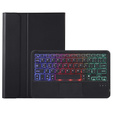 Etui z podświetlaną klawiaturą bluetooth touchpad do Xiaomi Pad 7 / 7 Pro, Czarne