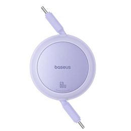 Baseus Free2Pull Mini – zwijany kabel USB‑C 60 W 1 m - fioletowy