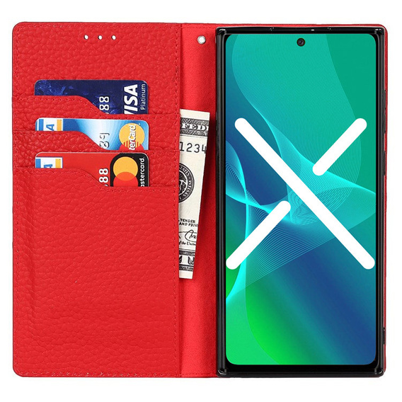 Skórzane etui do iPhone 7/8/SE 2020/SE 2022, ERBORD Grain Leather, czerwone