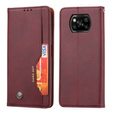 Etui Wallet do Poco X3 NFC / Poco X3 Pro, Card Set, Wine Red