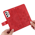 Etui z klapką do Samsung Galaxy A53 5G, Mandala Flower, czerwone
