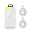 Baseus Simple Wisdom – zestaw 2 kabli USB-A do USB-C 1,5 m 5A - biały