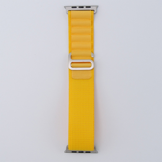 Pasek Nylonowy do Apple Watch 1/2/3/4/5/6/7/8/9/10/11/SE Ultra 1/2/3 42/44/45/46/49mm, Żółty