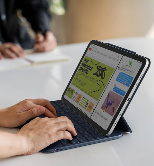 Etui z klawiaturą do iPad 11" 2025 A16 (11 gen.) / iPad 10.9" 2022 (10 gen.), Dexnor Magnetic Keyboard Touchpad, niebieskie