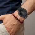 Pasek silikonowy do Garmin Instinct 3 Solar / Instinct 3 AMOLED 45mm – sportowy, czarno-szary