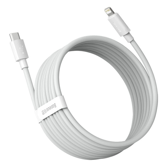 Baseus kabel Simple Wisdom USB-C Lightning 1,5 m 20 W - Zestaw 2 szt. – Biały