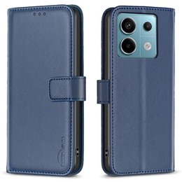 Etui z klapką do Xiaomi Redmi Note 13 Pro 4G / Xiaomi Redmi Note 14S / Xiaomi Poco M6 Pro 4G, BINFEN Wallet, niebieskie