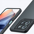 Etui do Motorola Moto G56 5G, z ochroną aparatu, przezroczyste z czarną ramką