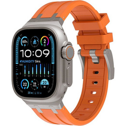 Pasek Silikonowy do Apple Watch 1/2/3/4/5/6/7/8/9/10/11/SE Ultra 1/2/3 42/44/45/46/49mm, Pomarańczowy