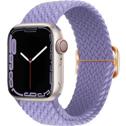Pasek nylonowy do Apple Watch 1/2/3/4/5/6/7/8/9/10/11/SE 38/40/41/42mm, Fioletowy