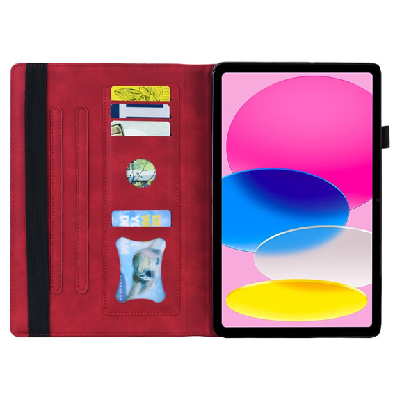 Etui do iPad 10.9" 2022 (10 gen.), Classic, z miejscem na rysik, czerwone