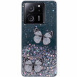 Etui do Xiaomi 13T / 13T Pro / Redmi K60 Ultra, Glitter Butterfly, czarne