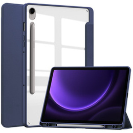 Etui do Samsung Galaxy Tab S10 Lite / S10 FE / S9 FE, Smartcase Hybrid, z miejscem na rysik, granatowe
