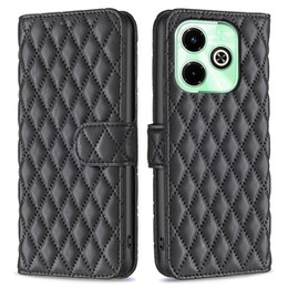 Etui z klapką do Infinix Hot 40i, Wallet, BINFEN COLOR, czarne