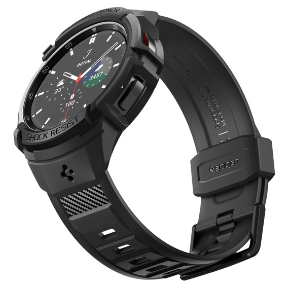 Pasek z Etui Spigen do Galaxy Watch 6 Classic 47mm, Rugged Armor Pro, Czarny
