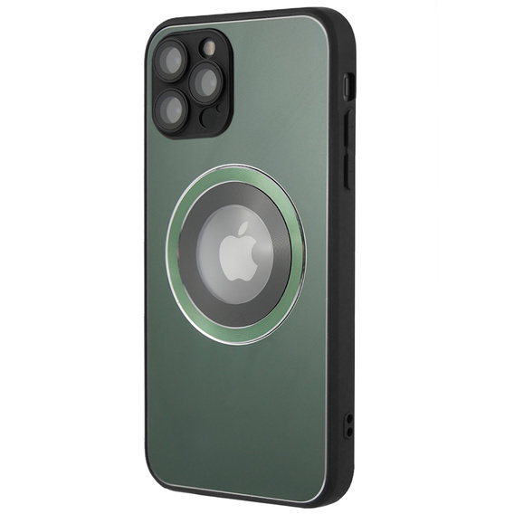 Etui do MagSafe do iPhone 12 Pro, Hole for Apple Logo, zielone