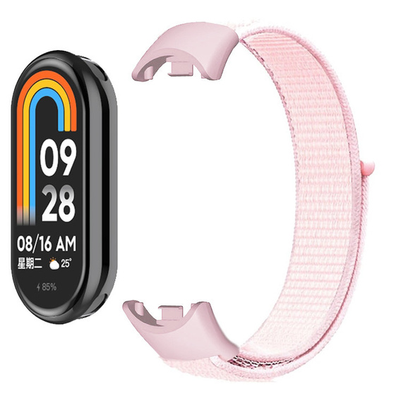 Pasek Nylonowy do Xiaomi Smart Band 10 / 9 / 8, Różowy