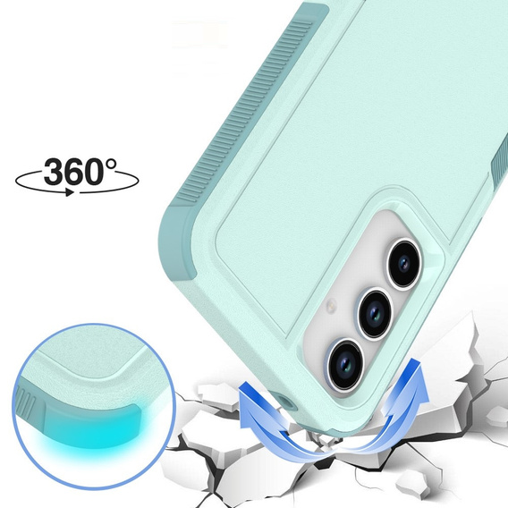 Etui pancerne do Samsung Galaxy A35 5G, Dual Shockproof, zielone